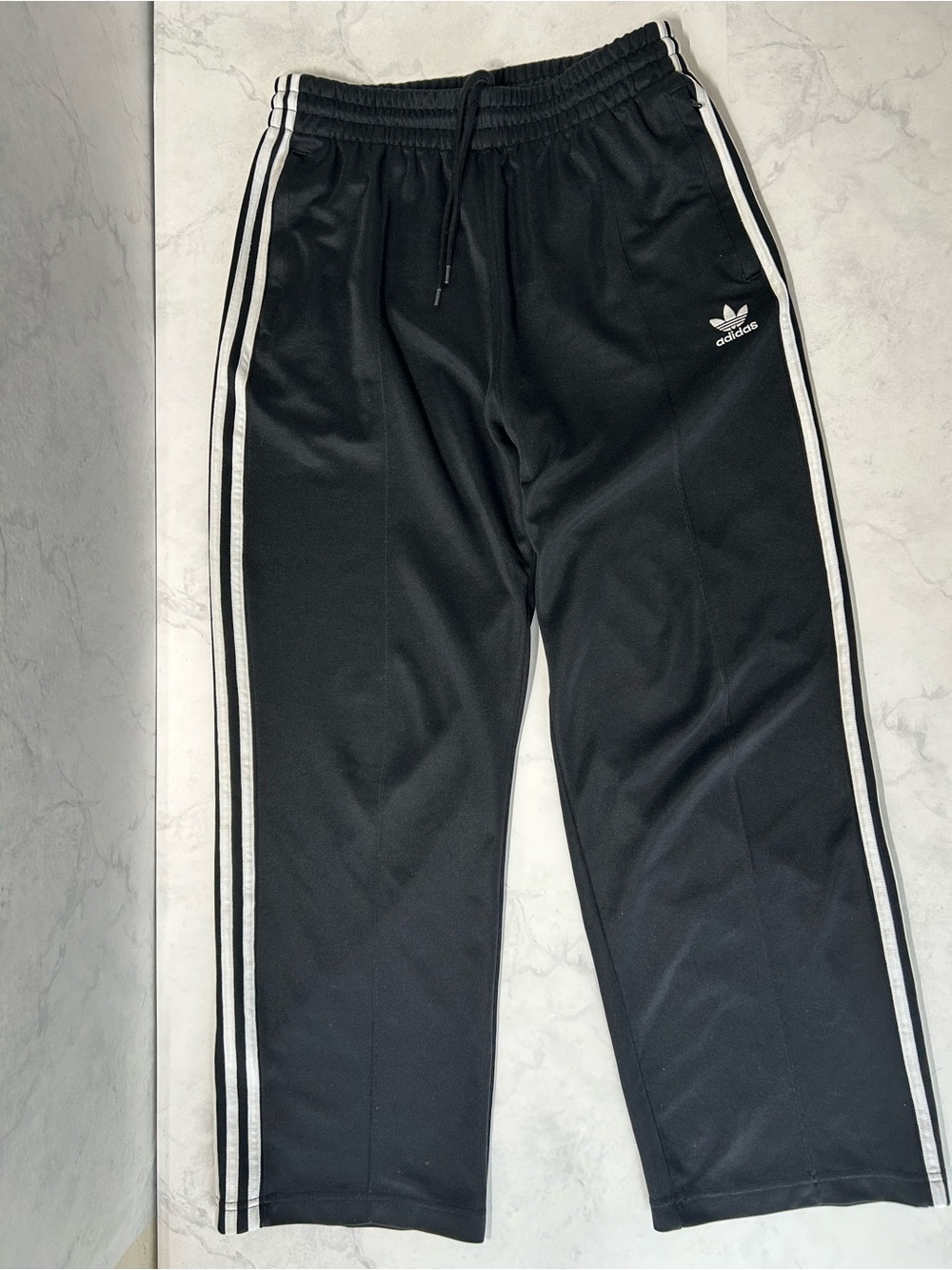 Adidas Originals Men’s S Firebird Track Pants Black White 3 Stripe Trefoil